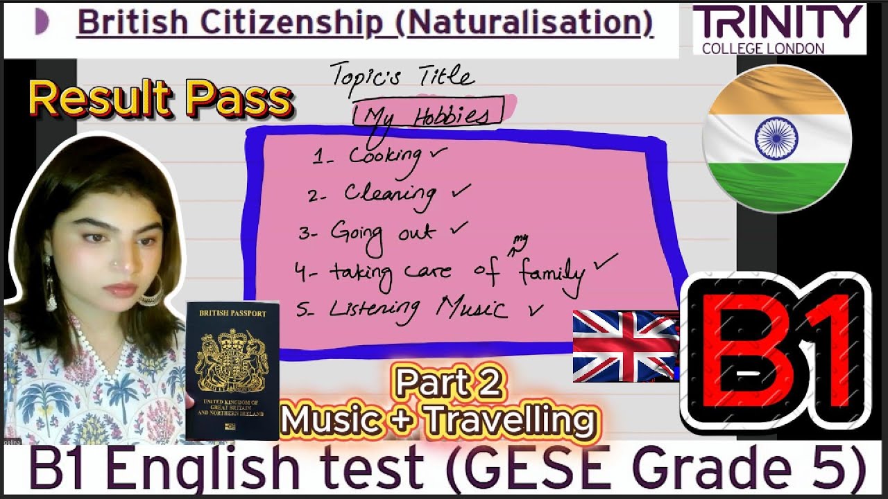 B1 English Test (GESE Grade 5) | SELT British Citizenship| Trinity College London ILR UK