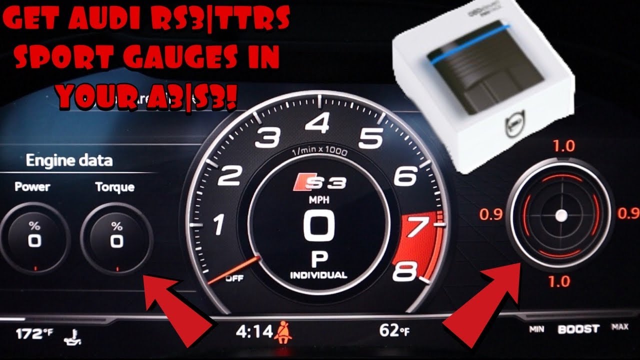 Как получить спортивные дисплеи на вашем Audi A3|S3 с помощью Virtual Cockpit!