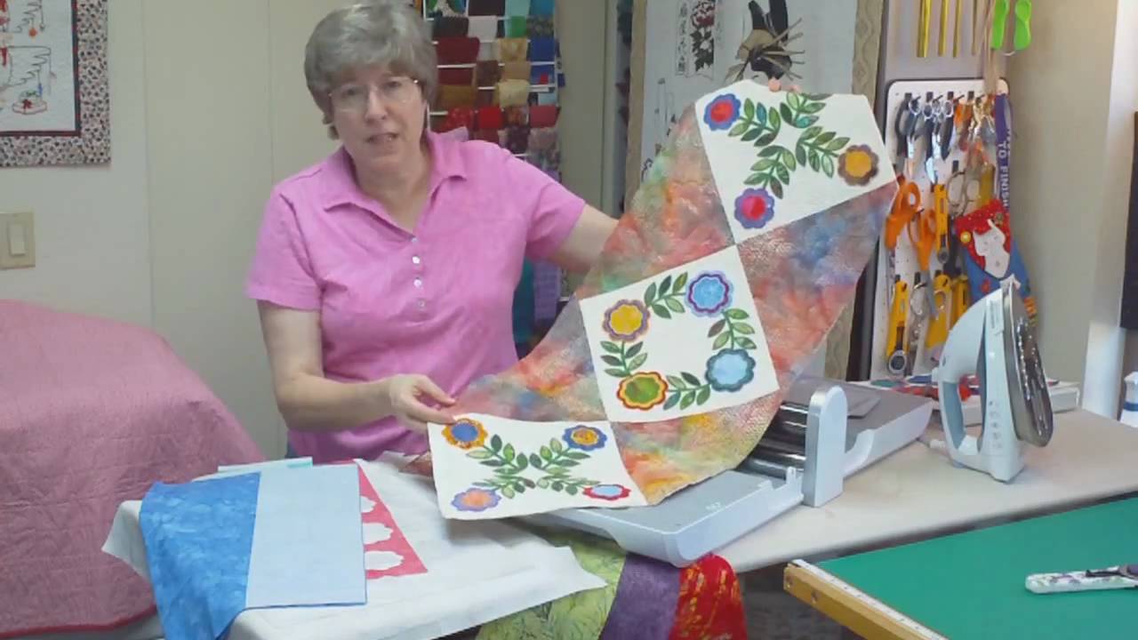 Using the Accuquilt Go! Cutter Rose of Sharon Die by jdqltr.blogspot.com -