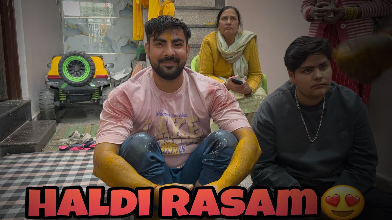 Avinash Ke Hui Haldi Rasam Suru😍❤️!#vlog