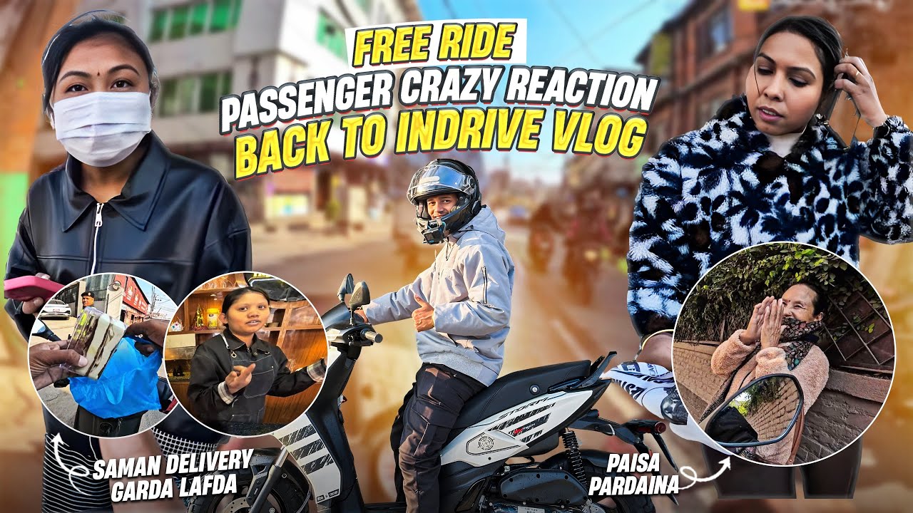 Finally aja bata INDRIVE VLOG suru vayo❤️||Sabai lai Free ride on my 1st day😃