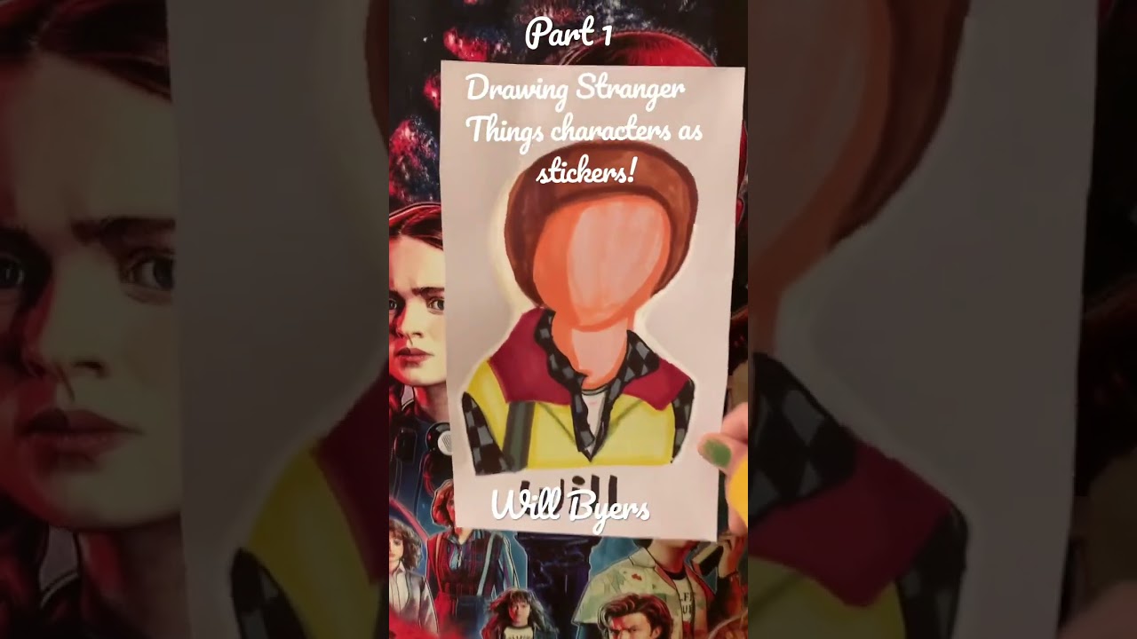 Drawing Stranger Things characters as stickers! | Part 1! | Will Byers | 