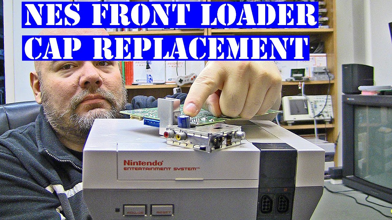 Nintendo NES-001 front loader cap replacement inside audio video power module
