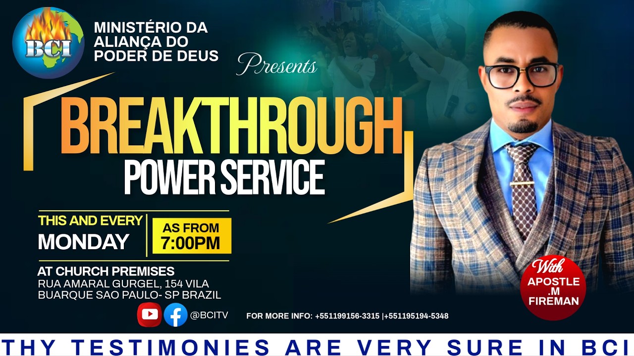 #BCI MONDAY BREAKTHROUGH  POWER SERVICE SERVICE || WITH APOSTLE MALIK FIREMAN 09-02-2026