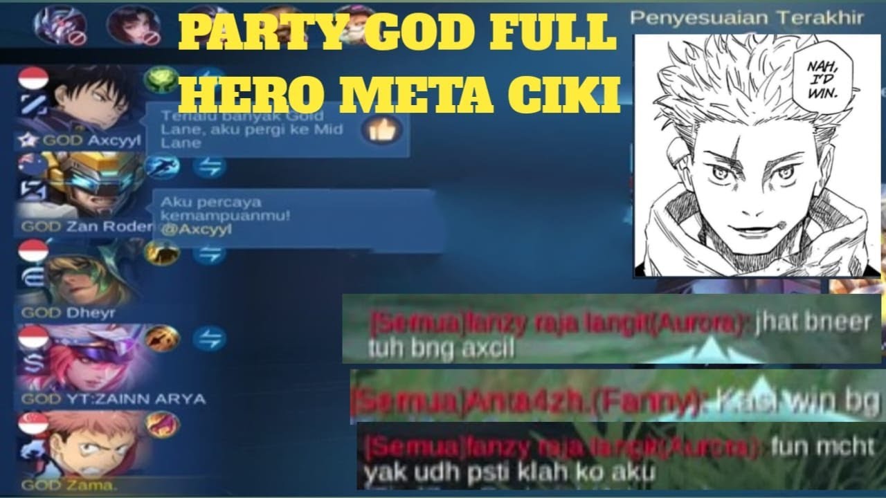 Auto Win!?? Main Bareng Meta Ciki Axcyyl Full Squad! Party Meta Ciki Jonshon Terkuat Era Sekarang!!