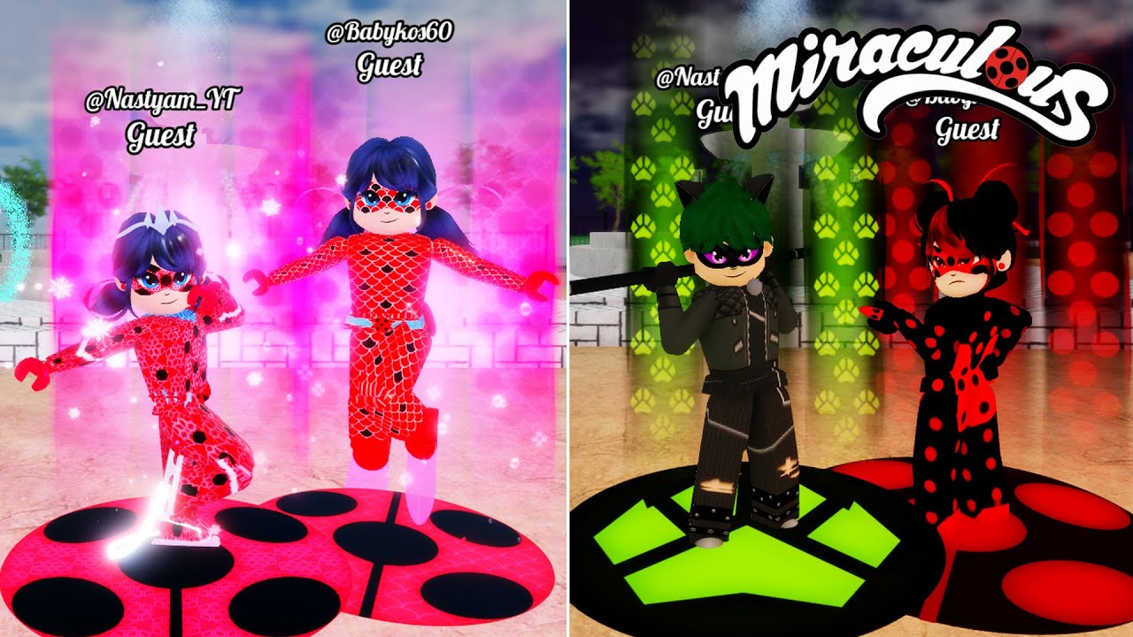 TRANSFORMAÇOES DO GRUPO NO MAGIC JEWELS - MIRACULOUS ROBLOX!