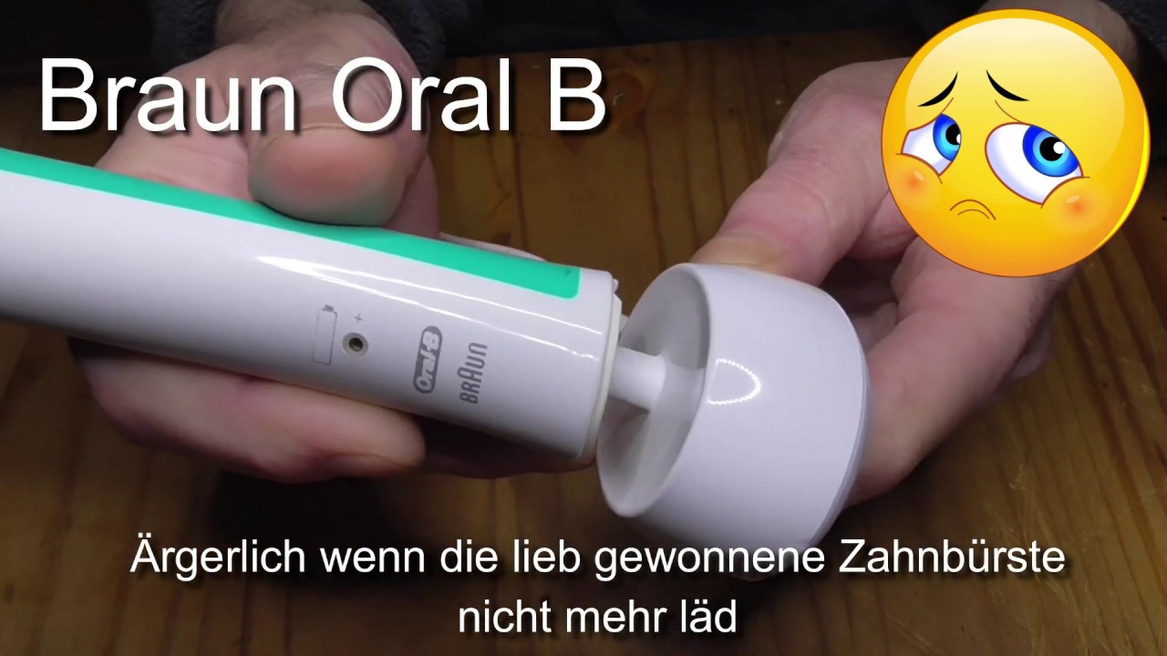 Zahnbürste Braun Oral B defekt DIY zerlegen selbst reparieren Toothbrush Error Akkuwechsel