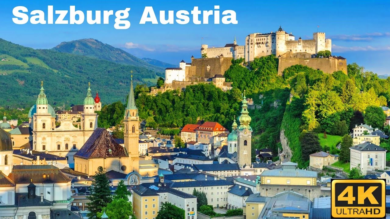 Salzburg Austria 🇦🇹 June Walking Tour 4K UHD
