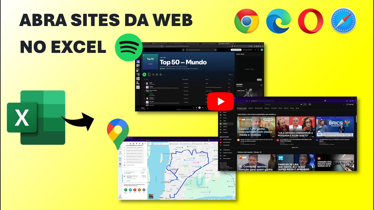 Aprenda a Abrir qualquer Página ou link Web de Sites em Formulários do Excel