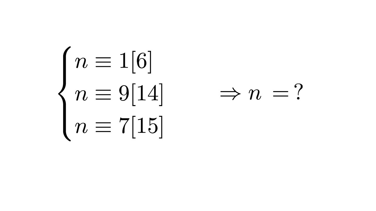 Autour du théorème des restes chinois (Modulo) [TN-AB-2]