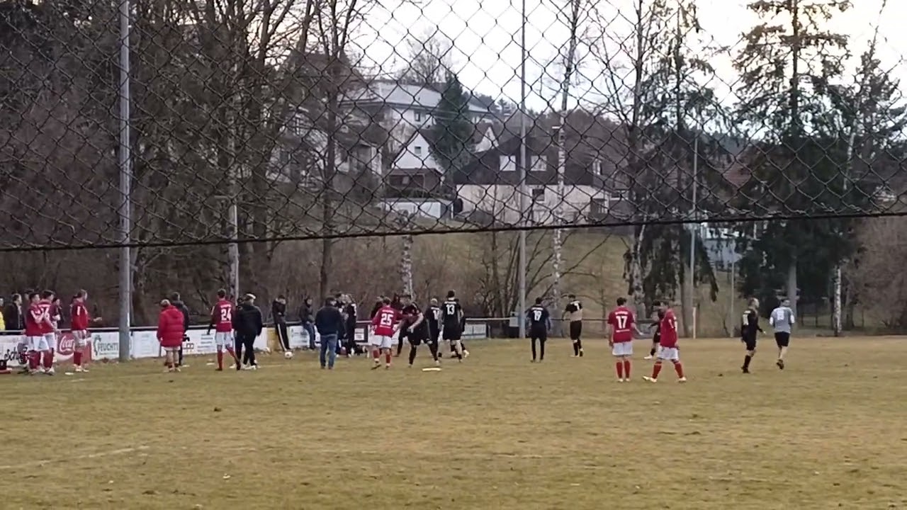 #57 - Rudelbildung nach Spielende beim Spiel TSV Leinzell - SGM Lautern II/Essingen III