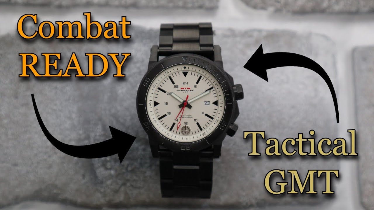 Тактические часы MTM Hypertec H-61 GMT — с двумя вращающимися безелями — готовы к любым испытаниям.