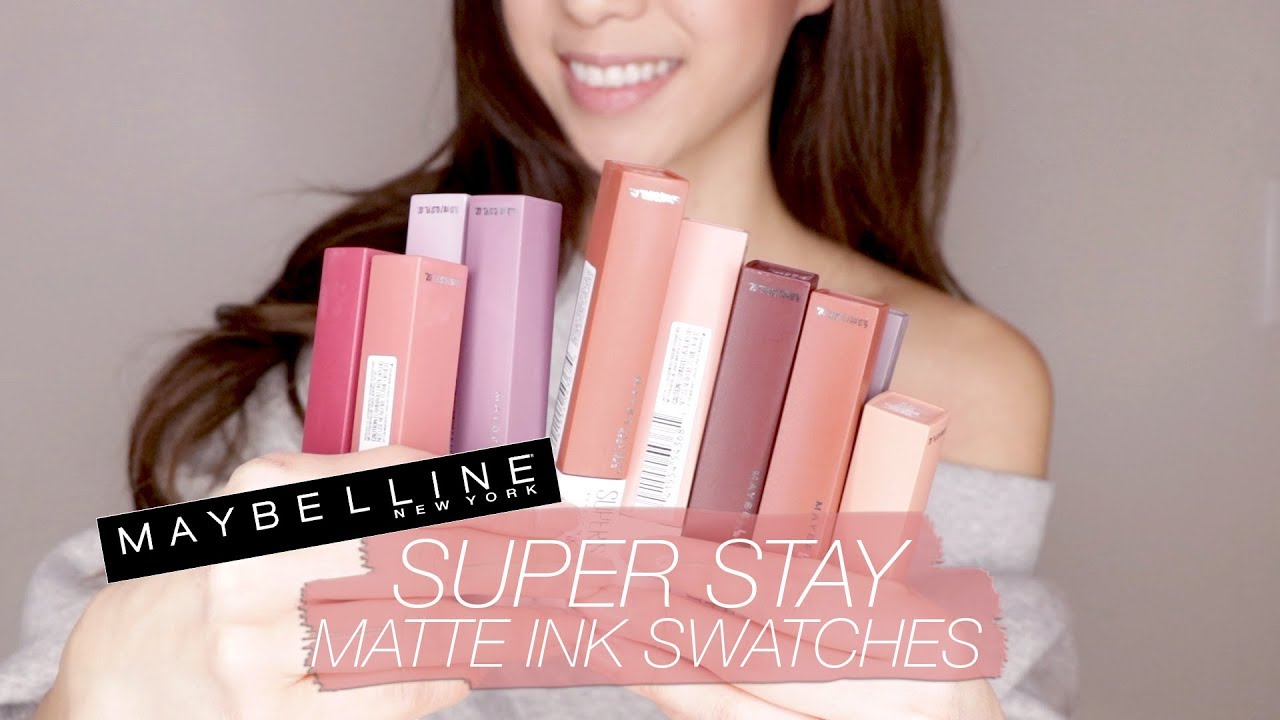 Maybelline SuperStay Matte Liquid Lipsticks SWATCHES!