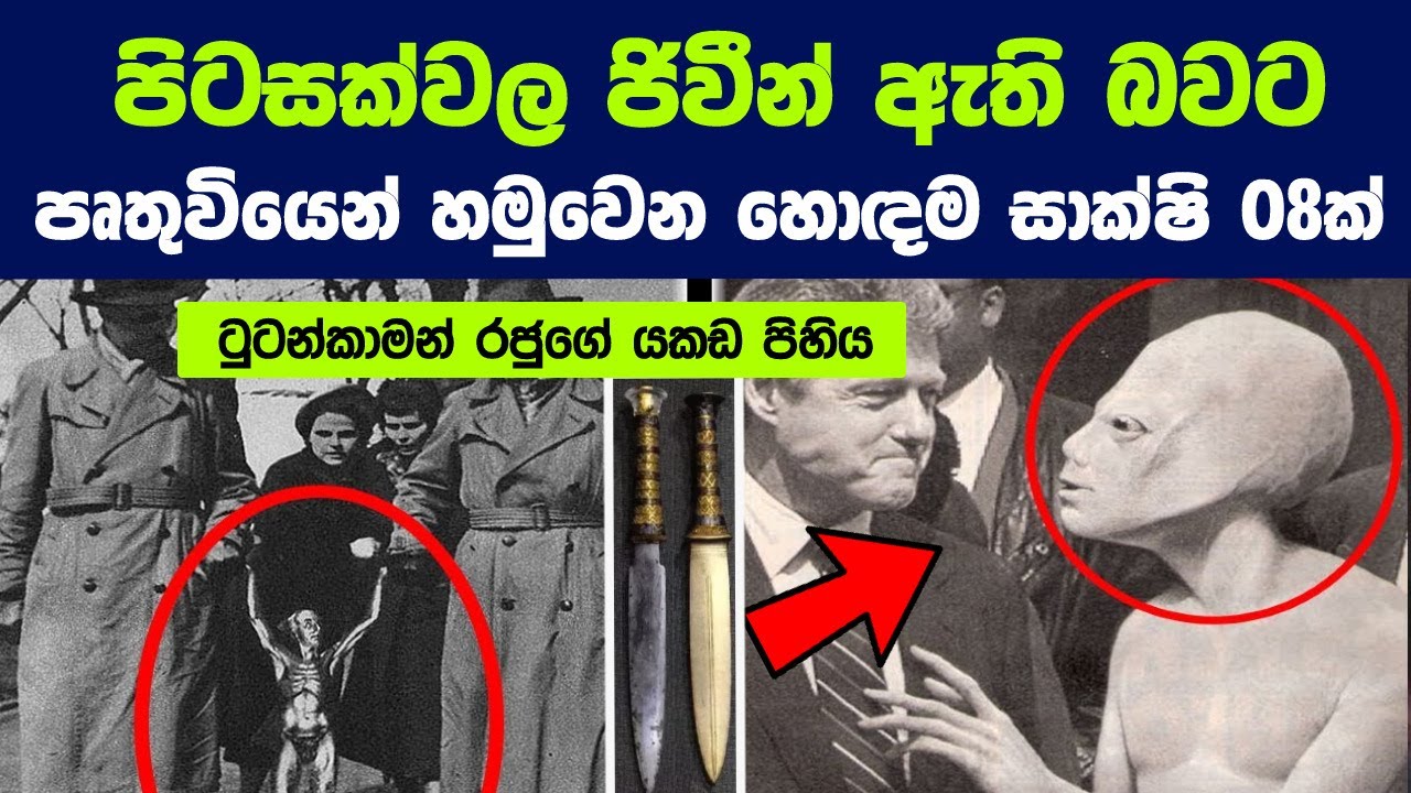 පිටසක්වල ජිවීන් ඇති බවට පෘතුවියෙන් හමුවෙන හොඳම සාක්ෂි 08ක් | 8 Incredible findings about aliens