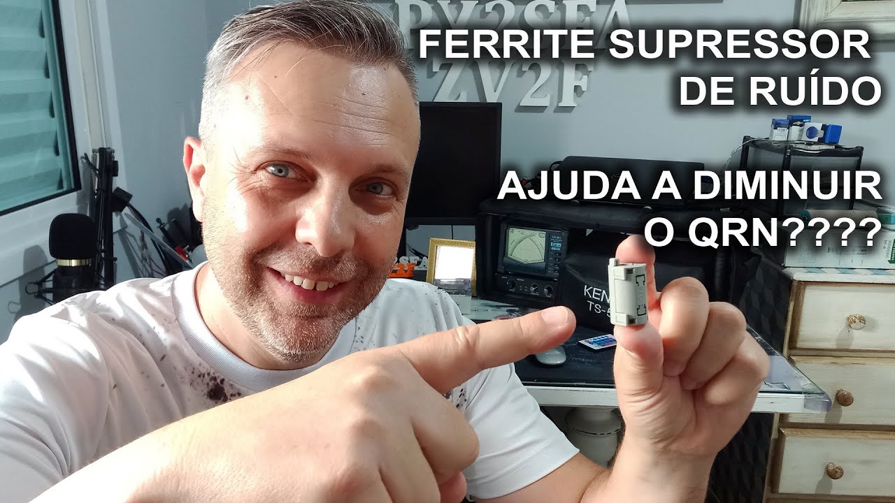 Vida de radioamador de apartamento EP. 6 - Ferrite supressor de ruído [Será que funciona???]