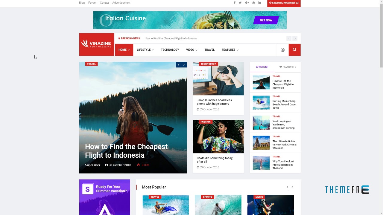 Vinazine - Joomla News Magazine Template        Len Rex
