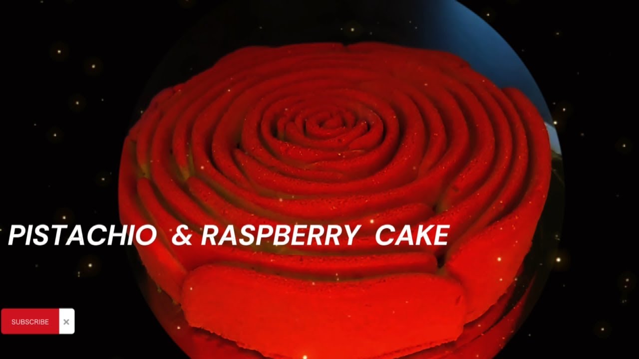Pistachio and raspberry mousse cake recipe