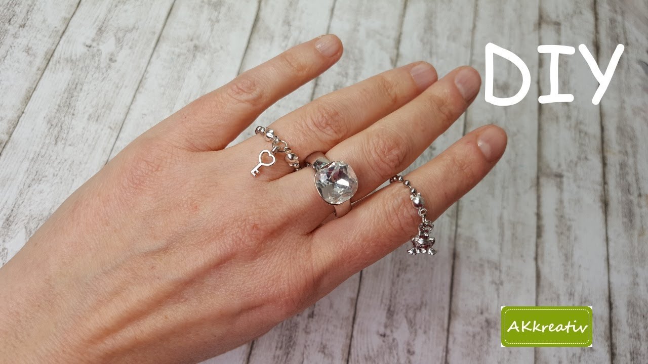 Schmuck selber machen 💋  RING mit Charm(e) - TUTORIAL