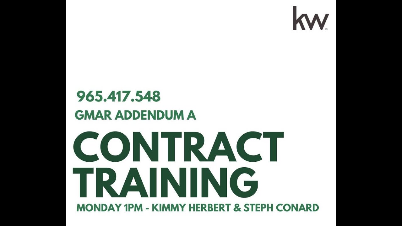 Contract Training: Addendum A - 11/16/20
