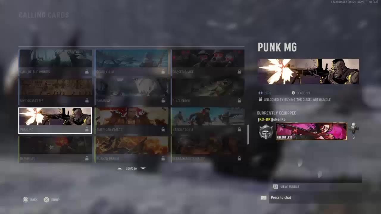 Call of duty Vanguard (calling card GONE)
