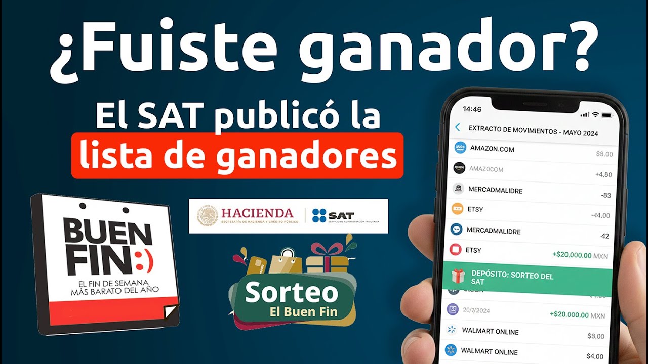 &iquest;Compraste durante el Buen Fin? REVISA SI GANASTE el SORTEO del SAT