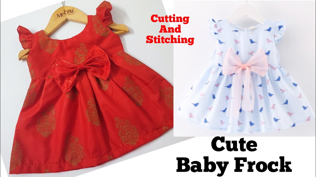 Baby frock cutting and stitching|very easy baby frock for 3-6 months baby|frock designs|trending
