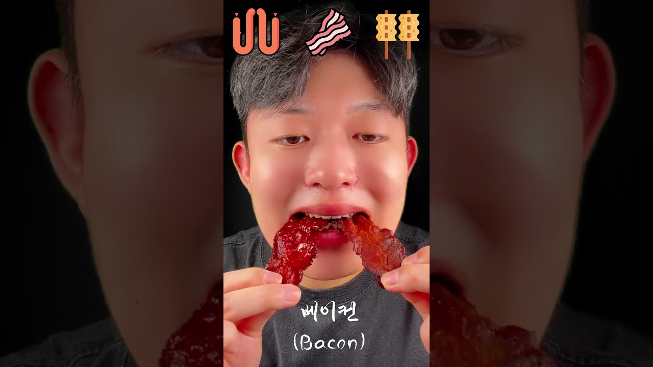 킬바사 베이컨 어묵 ASMR (Kielbasa bacon fishcake ASMR) #asmr #kielbasa #bacon #fishcakes
