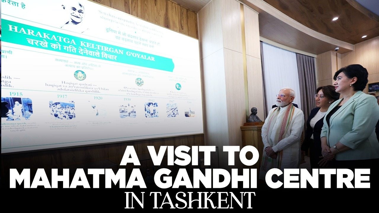 LIVE: PM Modi visits Mahatma Gandhi Centre in Tashkent