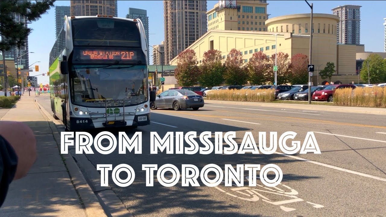 Mississauga to Toronto with Go double decker bus #GoBus #gezencouple