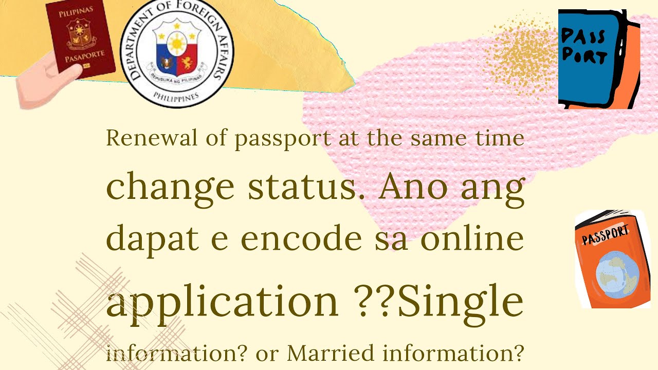 RENEWAL OF PASSPORT AT THE SAME TIME CHANGE STATUS 
