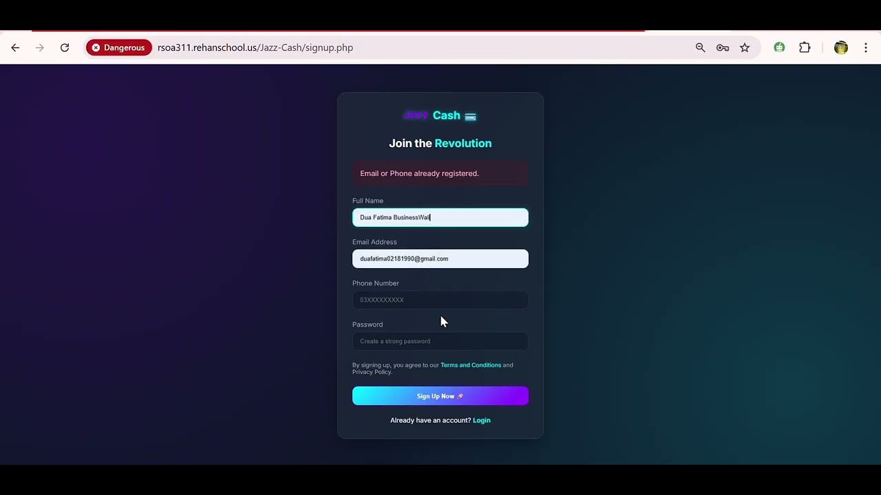 Task 33/Book 03/JazzCash Clone Website in PHP & MySQL.