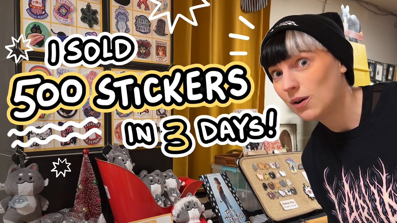 ART VLOG ✦ the ONLY holiday market worth doing | full time illustrator