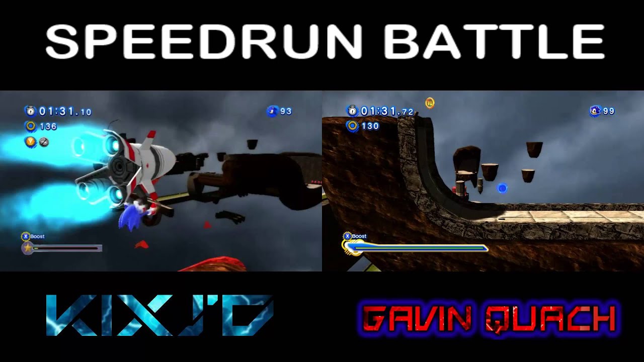 Sonic Generations Speedrun Battle : KixJ'd vs Gavin Quach Sky Troops