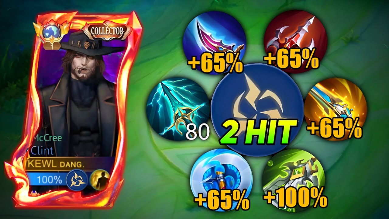 TOP GLOBAL CLINT NEW 2 HIT BUILD 2025 INSTANT DELETE!!! (clint best build 2025!) - MLBB