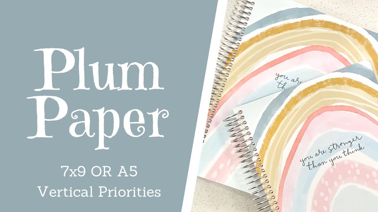 CHOOSING BETWEEN the 7x9 Plum Paper Vertical Priorities OR the A5 Plum Paper Vertical Priorities
