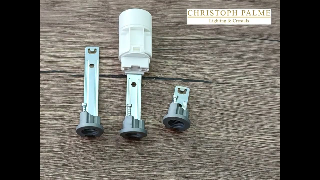 E14 Kerzenfassung 2-teilig – Thermoplast + Sockel (65 / 85 / 100 mm) | M10x1 Feingewinde