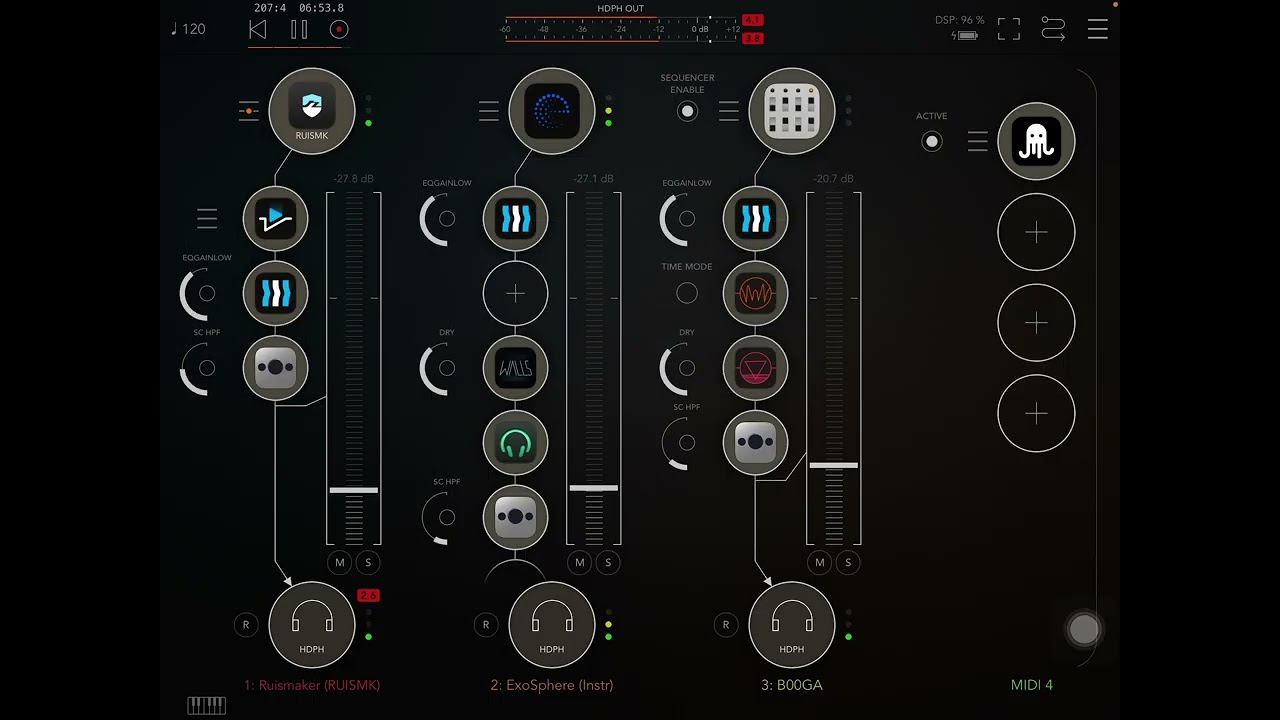 Test - Exosphere on iPad - ambient space techno