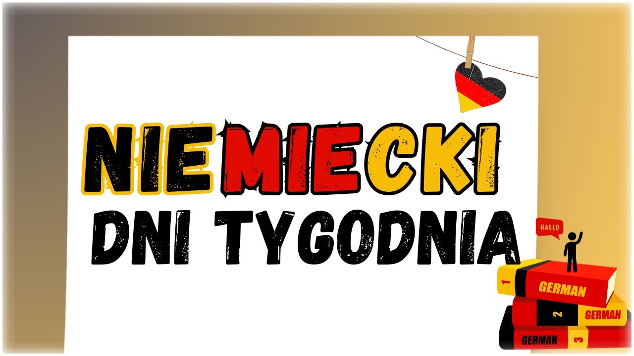 Dni tygodnia po niemiecku ⚫🔴🟡 Język niemiecki od podstaw 👈