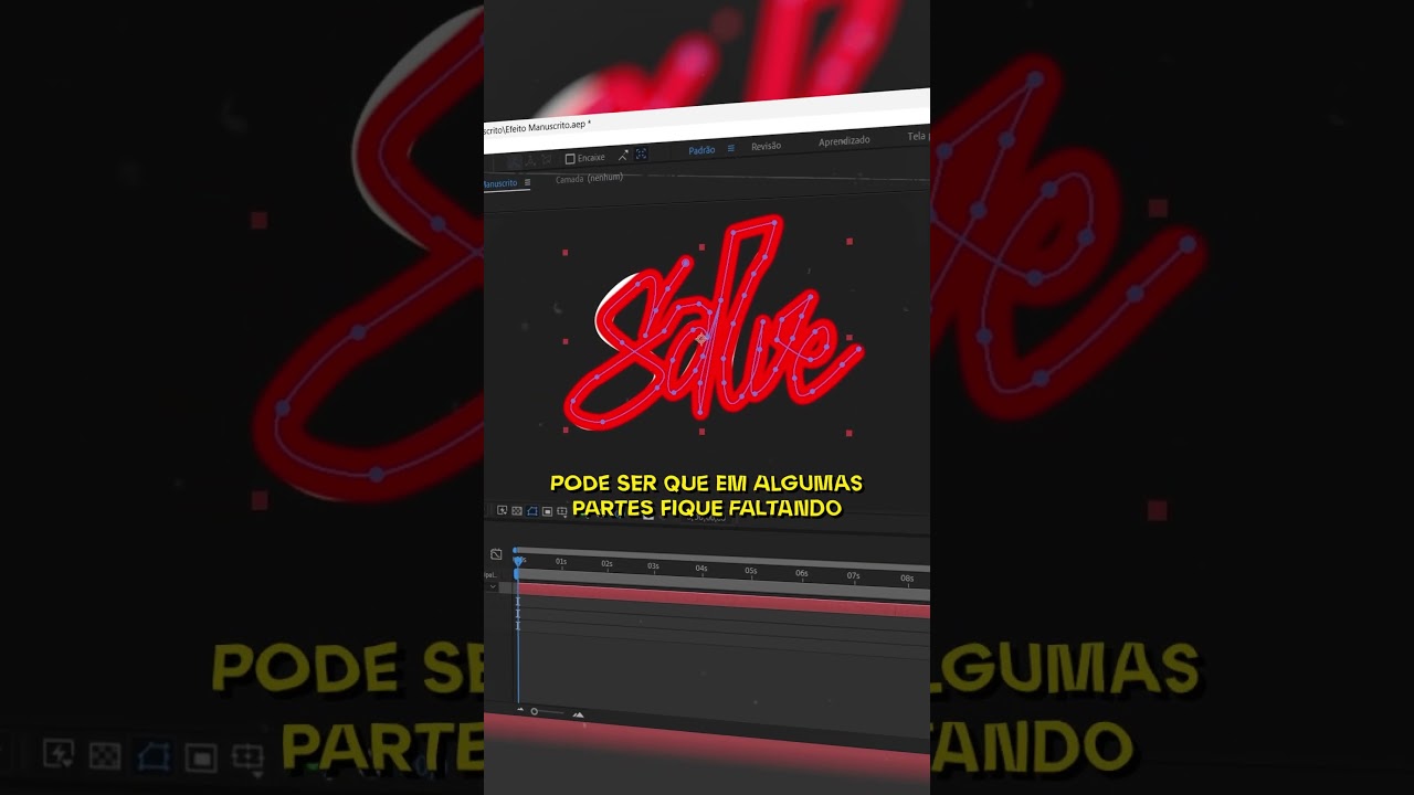 Como fazer efeito de texto Manuscrito no After Effects! #design #motiondesigner #designer