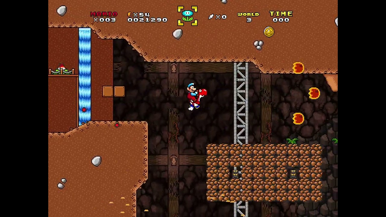 SMBX 1.4.5 Custom Level: Yoshi's Flameburst Frenzy (World 3-4, both exits)