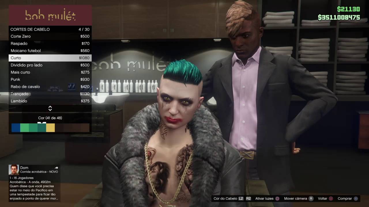 Gta 5- traje Coringa do esquadrão suicida