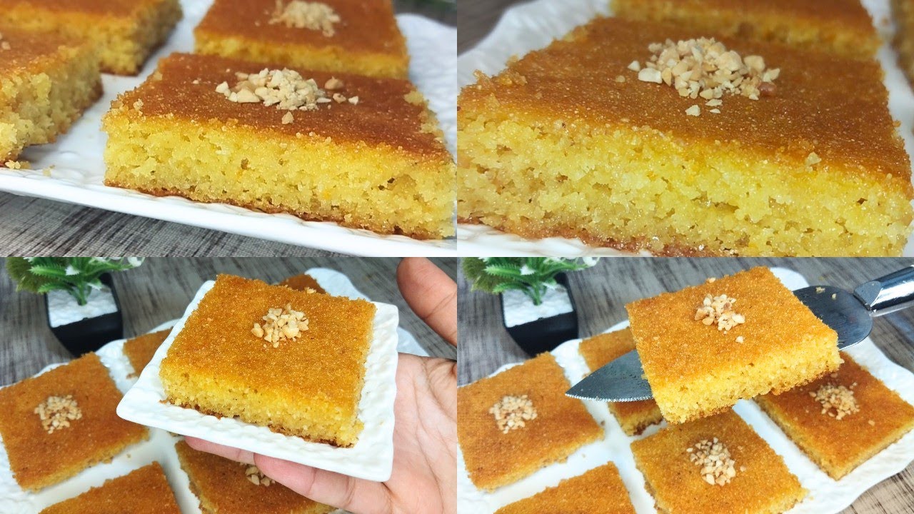 بسبوسة بالبرتقال هشيشة وناجحة 100% 🍊 | بذوق رائع ومن غير تعقيد