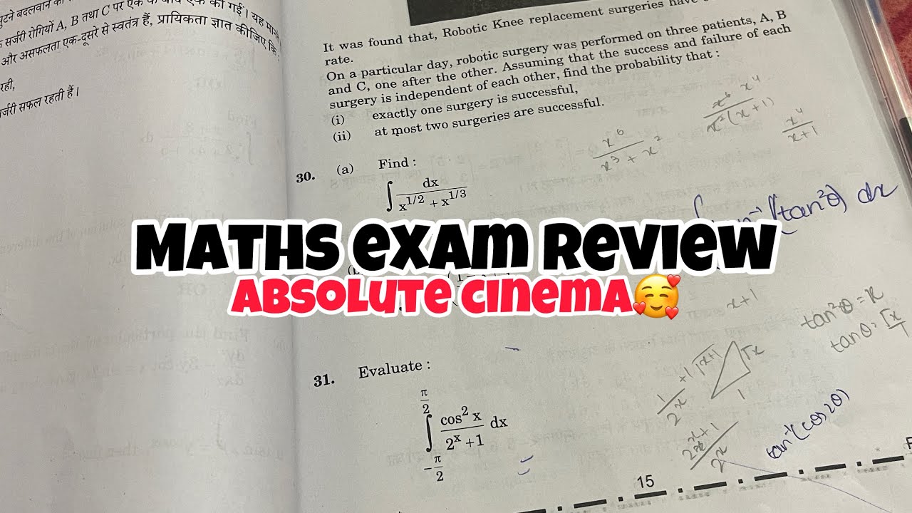 Maths exam review ☠️ Expected score? #cbseclass12 #boards2026 