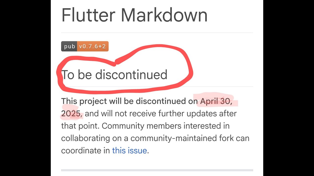 Tips on solving a discontinued package in Flutter arabic