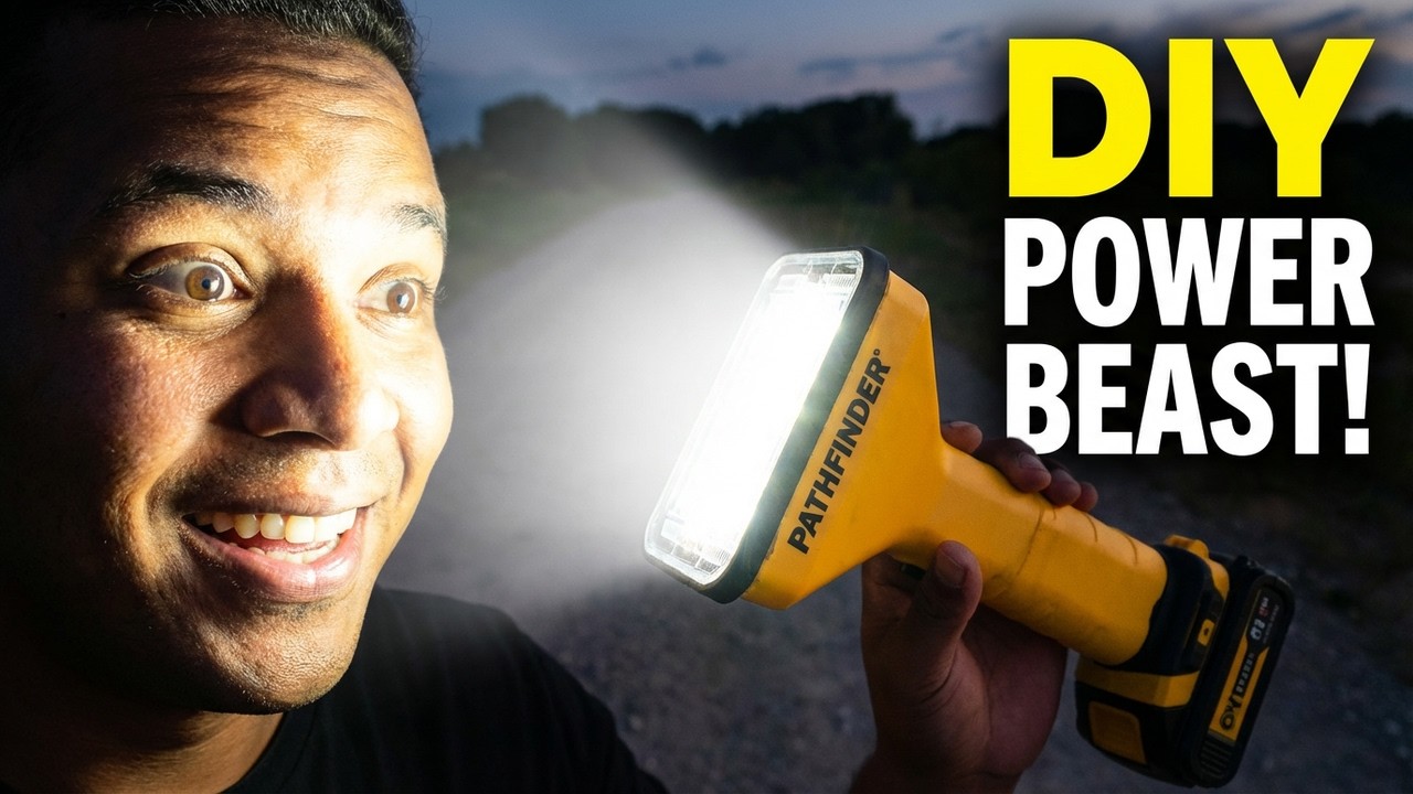 DIY Flashlight Using Off-Road LED Light and Drill Battery