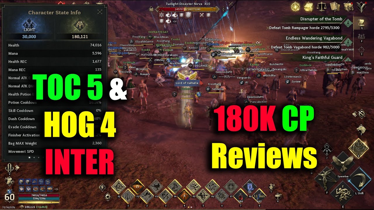 Legend of Ymir 180K CP TOC5  & HOG4 Reviews