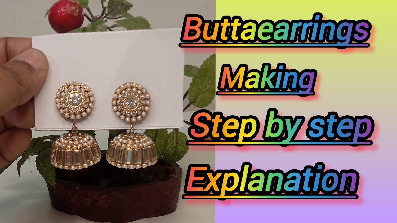 Step by step buttaearringsmaking      #traditionalearrings #making 