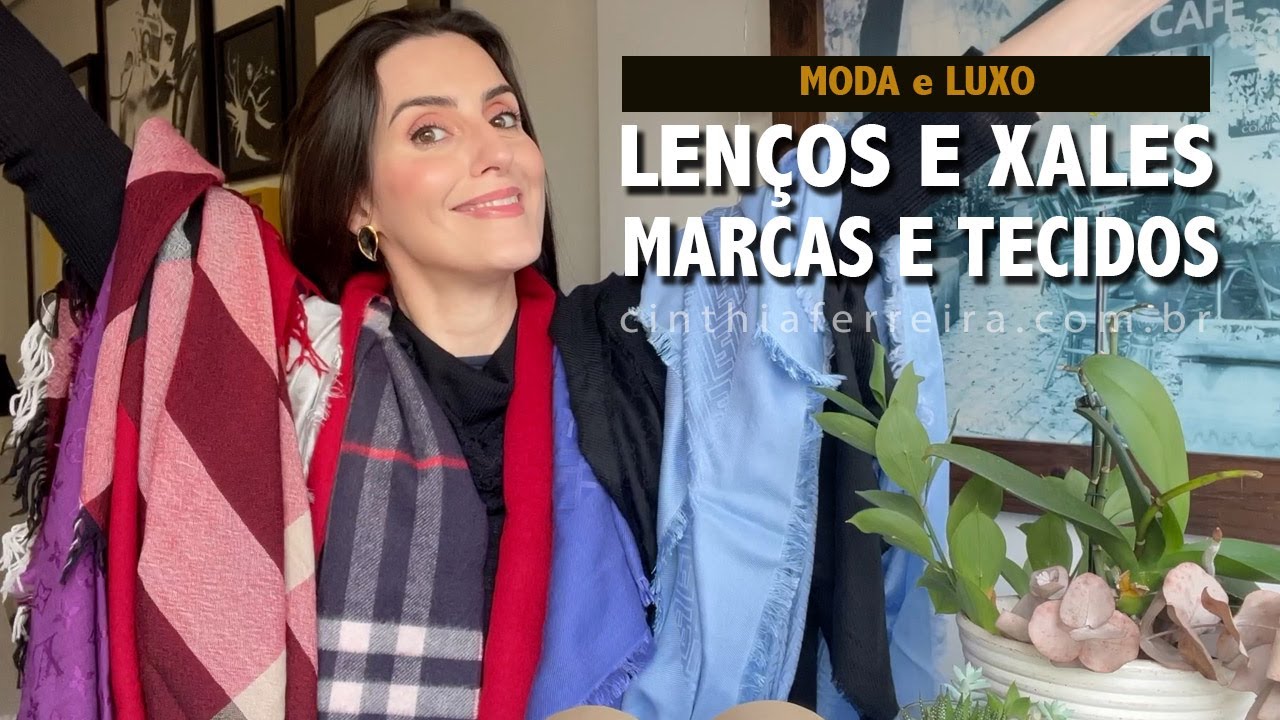 Coleção de lenços de luxo | Fendi, Gucci, Burberry e Louis Vuitton
