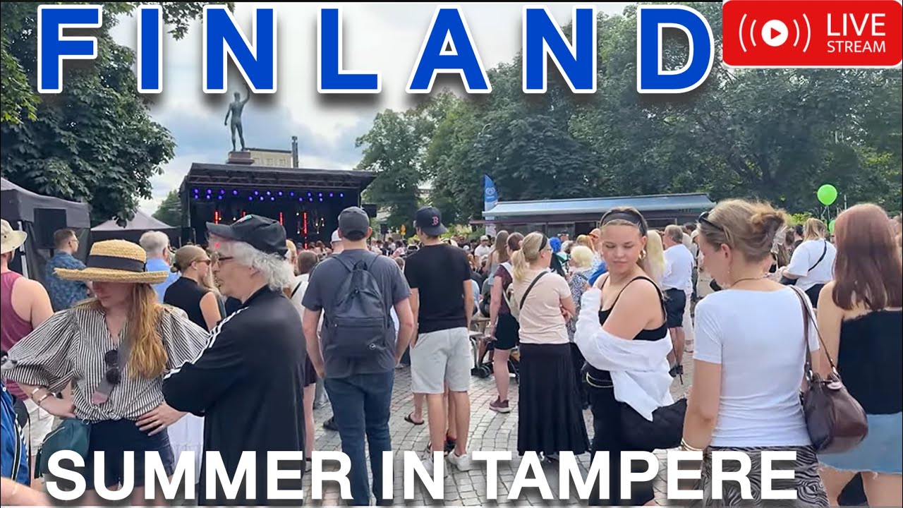 TAMPERE CITY CENTER IS OVERCROWDED - TAMPERE SUMMER WALKING TOUR ON A BEAUTIFUL & EVENTFUL DAY 