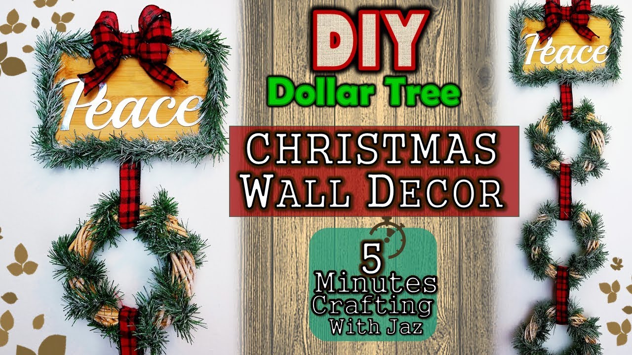 5 MINUTES CRAFTING No. 18 | DOLLAR TREE CHRISTMAS WALL DECOR DIY